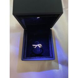 Taşlı Kurdele Yüzük Gold