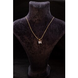 Çelik Hologramlı Gold Kelebek 2'li Set 