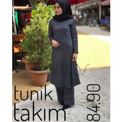 FERMUAR DETAYLI YIRTMAÇLI TUNİK