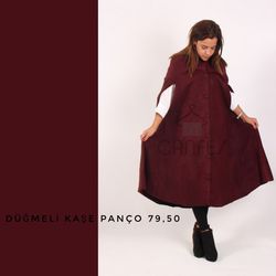 DÜĞMELİ KAŞE PANÇO