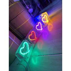 Kalp li stop camı led (renk seçimini not bölümüne yazınız)