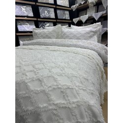 Çapa Home Harem Şönil Yatak Örtüsü - Krem ( 3 parça )