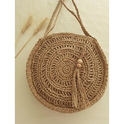 Round paper yarn bag