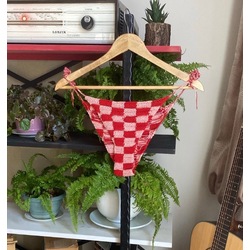 Checkered bikini bottom 