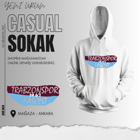 ''Trabzonspor Fascist - Beyaz Sweatshirt''