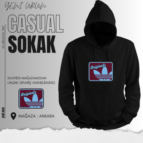 Originals Bordo Mavi Hoodie