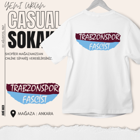 ''Trabzonspor Fascist - Beyaz Tshirt''