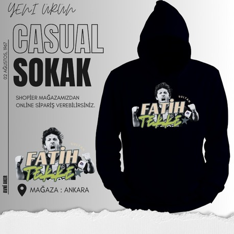 Siyah Hoodie Fatih Sultan Tekke