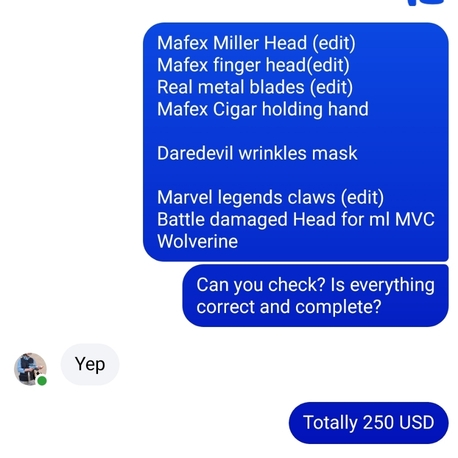2 Heads 1 empty dd mask 2 pair claws 1 Cigar hand