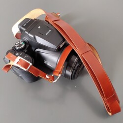 Taba rengi Fotoğraf makinesi boyun askısı 