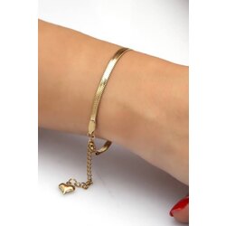İtalyan Ezme Zincir Gold Bileklik