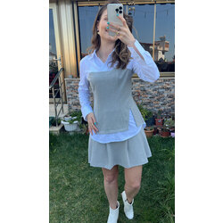 Kumaş Gri Şort Etek