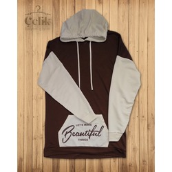 Kapüşonlu Kahverengi Sweatshirt