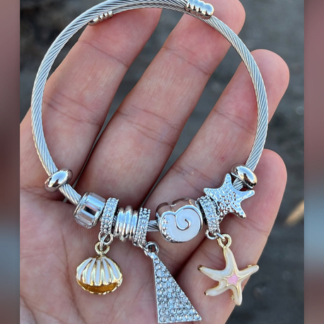 316 L çelik pandora (deniz yıldızı charm)