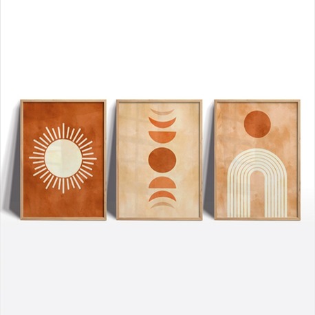 Minimalist Soyut Sanat Çerçeveli Tablo Seti
