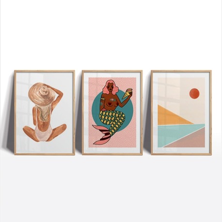 Modern Sanat Çerçeveli Tablo Seti