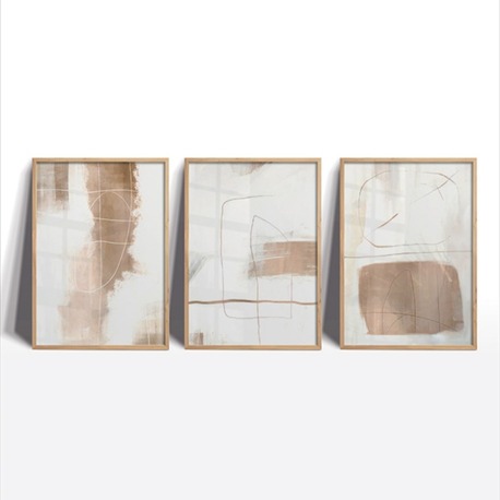 Minimalist Soyut Sanat Çerçeveli Tablo Seti