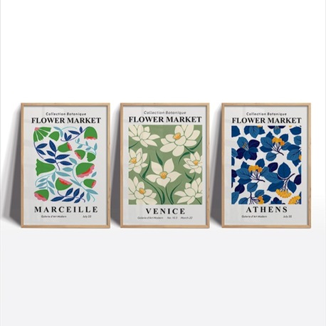Collection Botanique - Çiçekli Şehir Çerçeveli Poster Seti