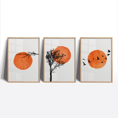 Minimalist Doğa Çerçeveli Tablo Seti