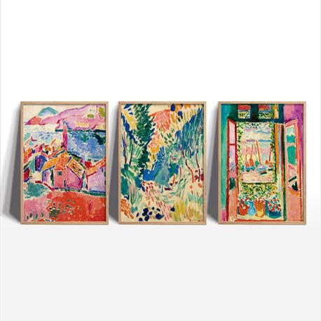 Canlı Soyut Sanat Çerçeveli Tablo Seti