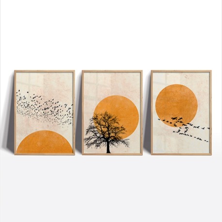 Minimalist Doğa Çerçeveli Tablo Seti