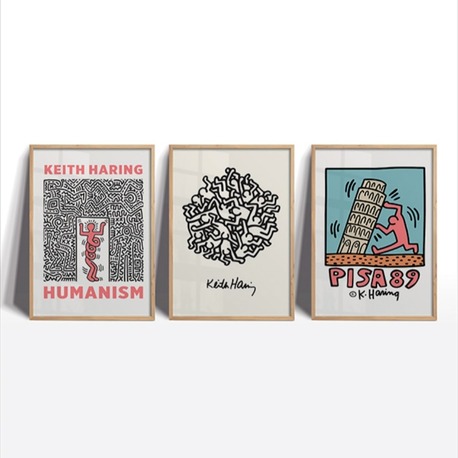 Keith Haring Sanat Çerçeveli Tablo Seti
