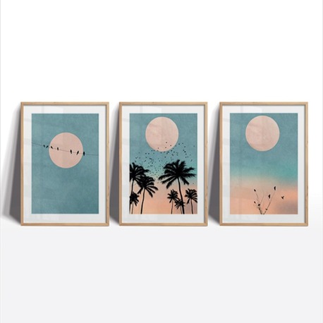 Minimalist Doğa Çerçeveli Tablo Seti