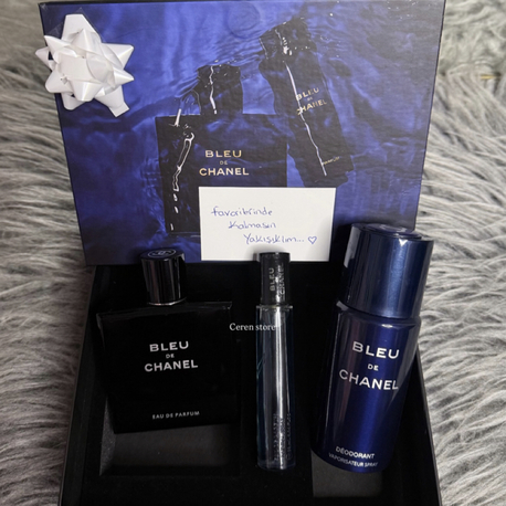 Bleu de chanel parfüm hediye seti