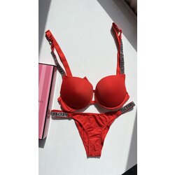 Victoria’s secret kırmızı taşlı sütyen takımı
