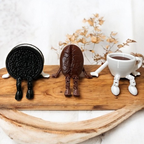 Bütün Oreo Kurabiye, Kahve Fincanı ve Kahve Çekirdeği 3'lü Dekor Seti