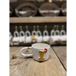 NOEL ŞAPKALI HARFLİ MUG 
