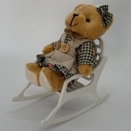 CEVİZDİZAYN BAYBBEAR MİNİ SALLANAN SANDALYE AYICIK-BEYAZ