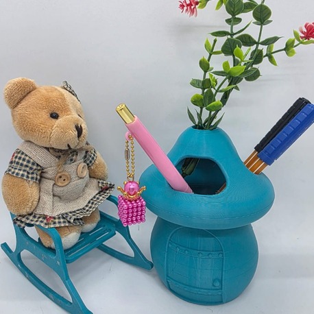 CEVİZDİZAYN BAYBBEAR MİNİ SALLANAN SANDALYE AYICIK & 3 GÖZLÜ KALEMLİK SETİ ✏️
