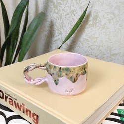 Örgü Kulplu Seramik Mug