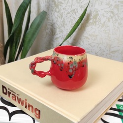 Örgü Kulplu Seramik Mug