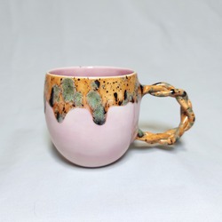 Örgü Kulplu Seramik Mug