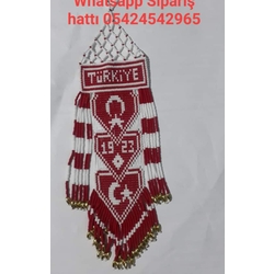 kum boncuk örme araba ve duvar süsü