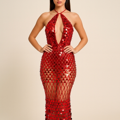 Rose - Crochet Sequin Dress
