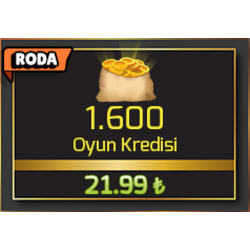 RODA - 1.600 Oyun Kredisi