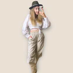 Bej Kargo Pantolon 