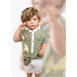 Dinozor Baskılı Tshirt & Şort Takım 