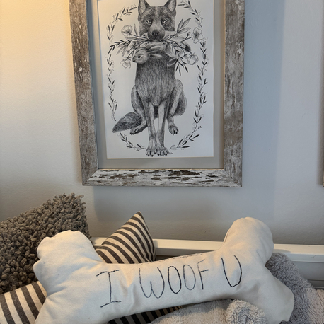 Woof yastık (kişiselleştirilebilir)