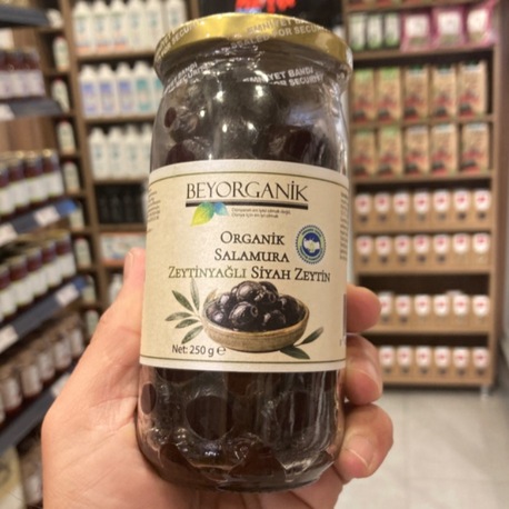 Beyorganik Organik Salamura Zeytinyağlı Siyah Zeytin 250 g