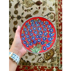 Kırmızılı Bahar dalı Tabak
