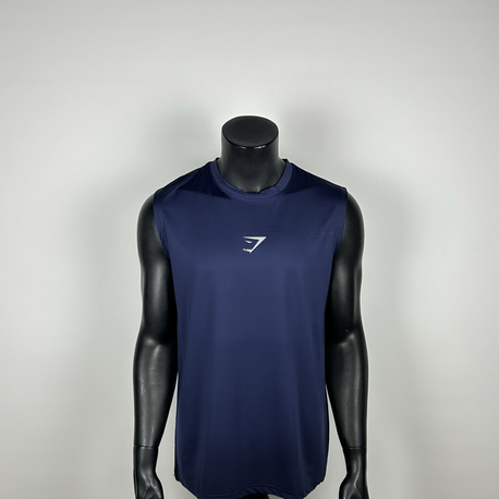 Quarter Dark Blue Performance Sleeveless T-shirt  |  1031