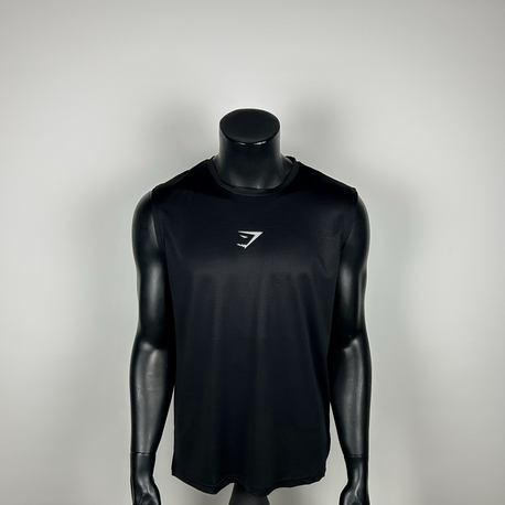 Quarter Black Performance Sleeveless T-shirt  |  1031