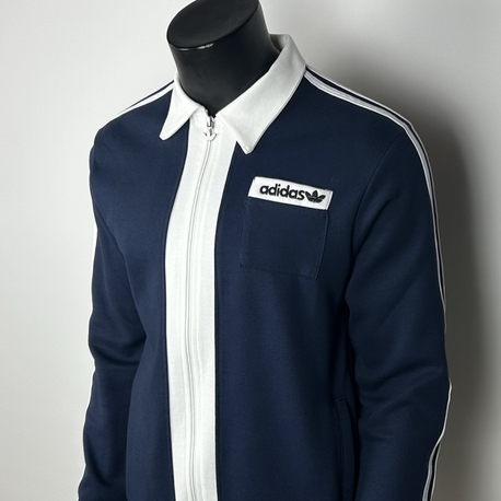 Forte Dark Blue Cotton Full Zip Sweatshirt | 3360