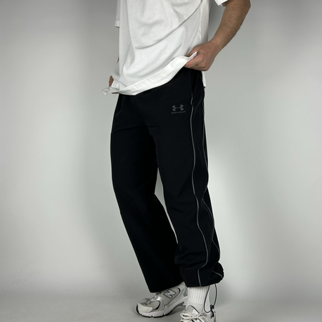 Wide Black Baggy Fresh Fabrics Sweatpants | 1038