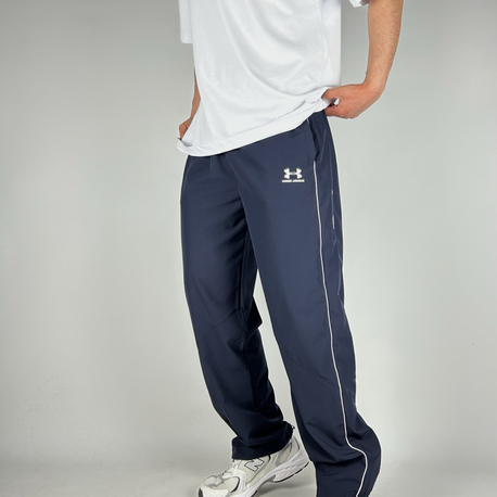 Wide Dark Blue Baggy Fresh Fabrics Sweatpants | 1038
