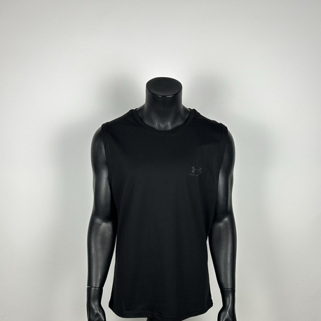 Soho Black Regular Cotton Sleeveless T-shirt  |  1099